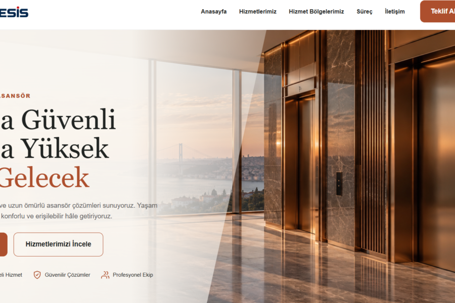 Avesis Asansör Web Sitesi Tasarımı